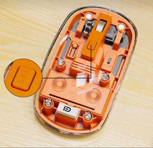 [In Stock] E618D Wireless 2.4G BlueTooth Transparent Mouse