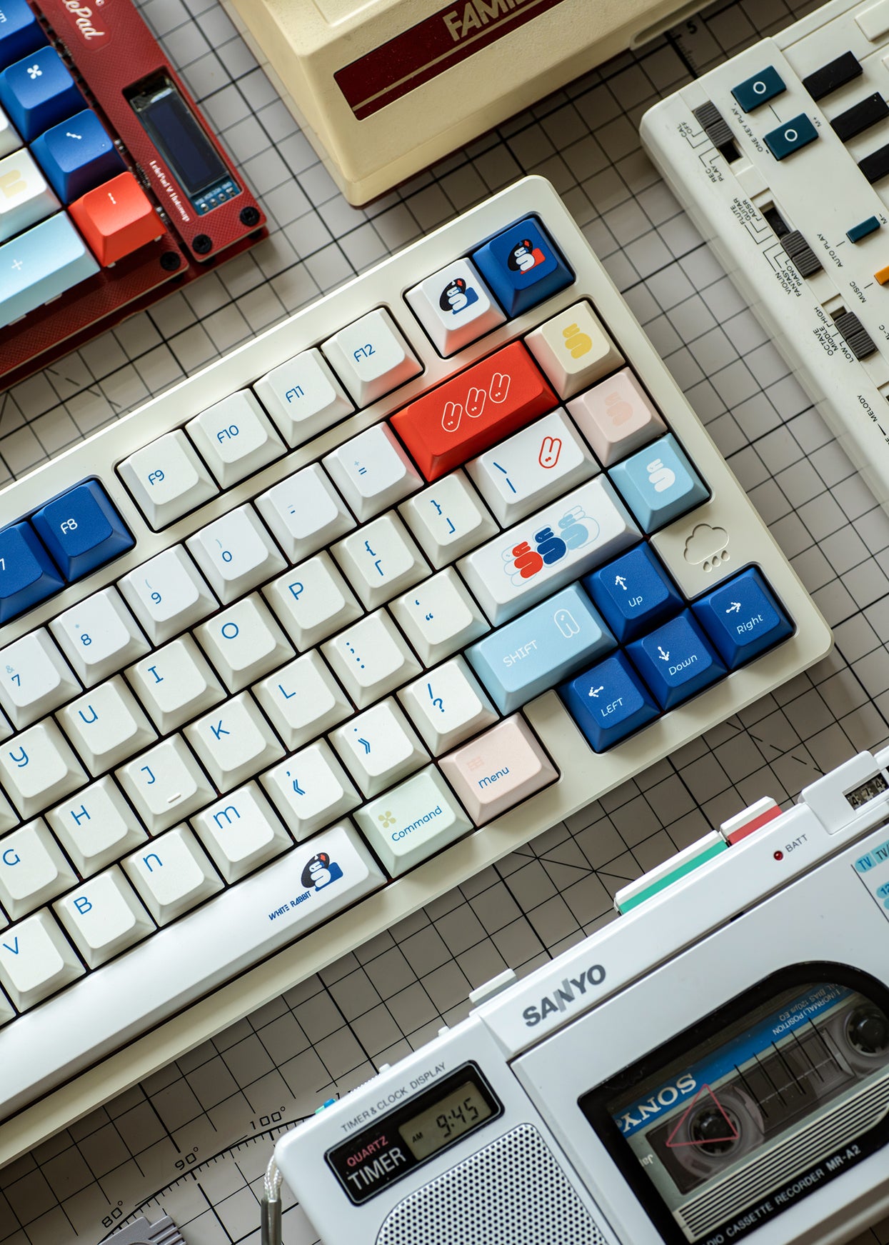 [In Stock] White Rabbit Dye Sublimation PBT Cherry Profile Keycaps