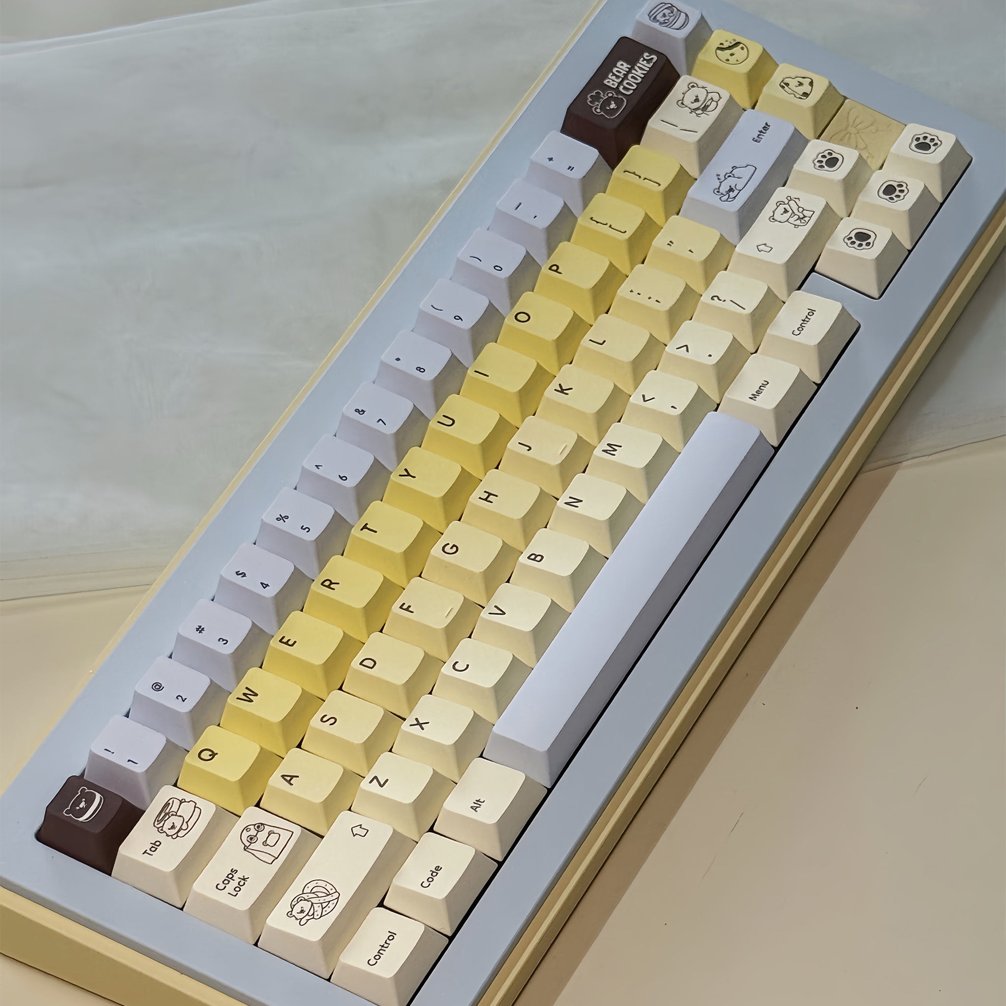 [In Stock] Bear Cookies Cherry Profile Dye Sublimation PBT Keycaps