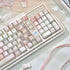 [In Stock] White Peach Mojito Cherry Profile Dye Sublimation PBT Keycaps