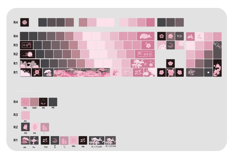 [In Stock] TaoYaoLong PBT Shine Through Keycap Set
