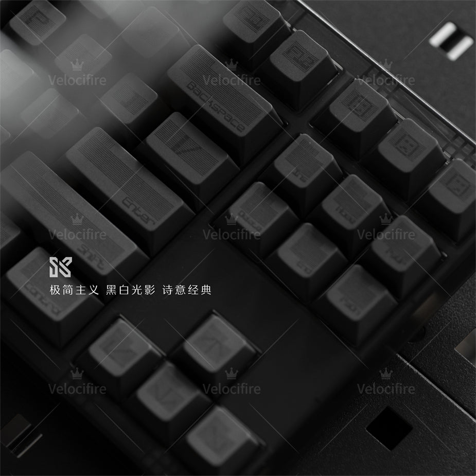 [In Stock] Moire Fringe Cherry Dye Sublimation PBT Profile Keycaps
