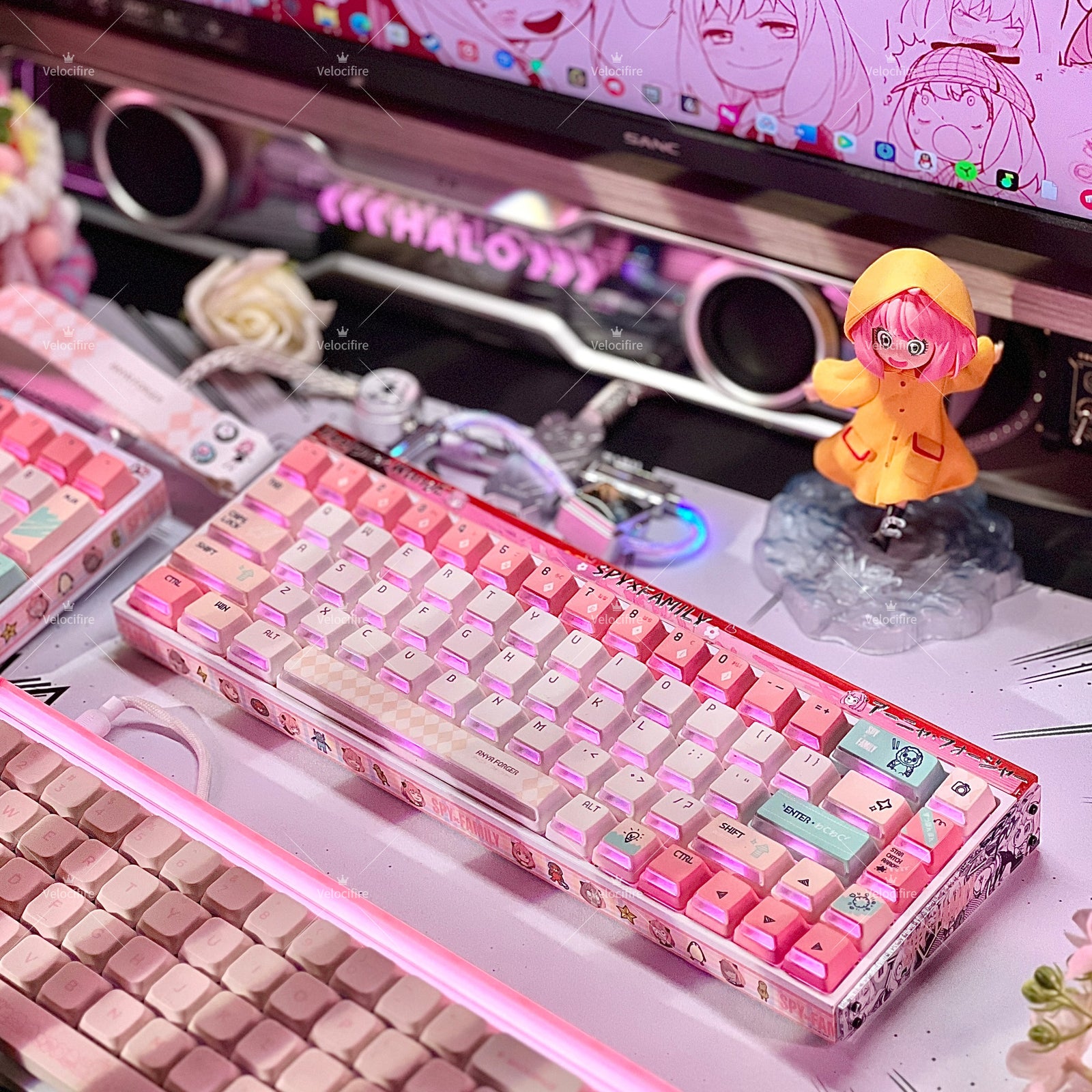 [In Stock] Anya Forger  SPY x FAMILY Cartoon Dye Sublimation PBT Cherry Profile  Keycaps