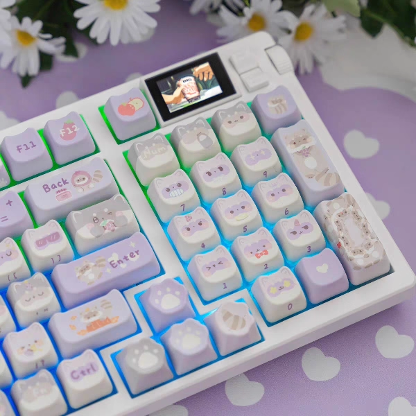 [In Stock] Raccoon Squadron Dye Sublimation PBT MAO Profile Keycaps