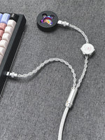 [In Stock] D27 One-to-two dual 8K gaming cable integrated aviation plug cable magnetic switch keyboard cable