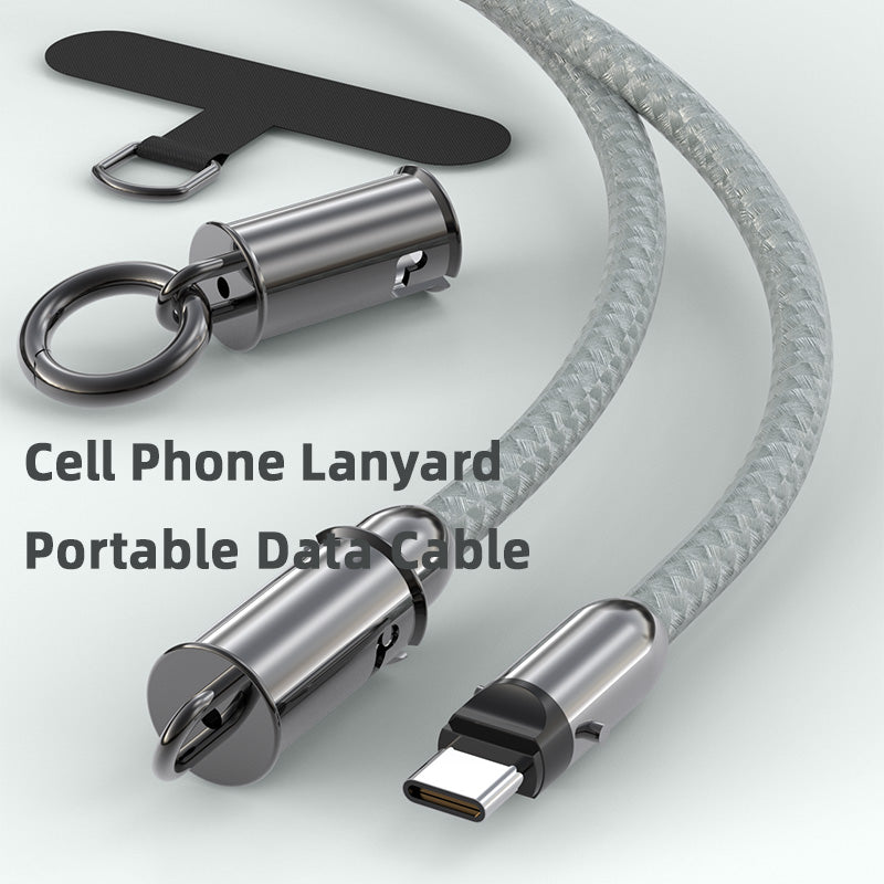 [In Stock] Cell Phone Lanyard Data Portable Charging Cable 2 in 1