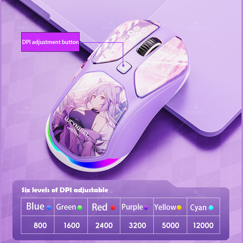 [In Stock] LingBao M7 Lucynirel Triple Mode Wireless Gaming Mouse