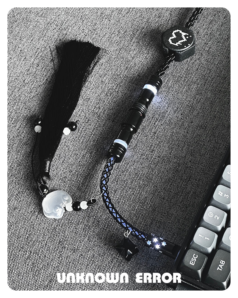 [In Stock] Ink Black USB-C RGB Aviator Handmade Coiled Cable