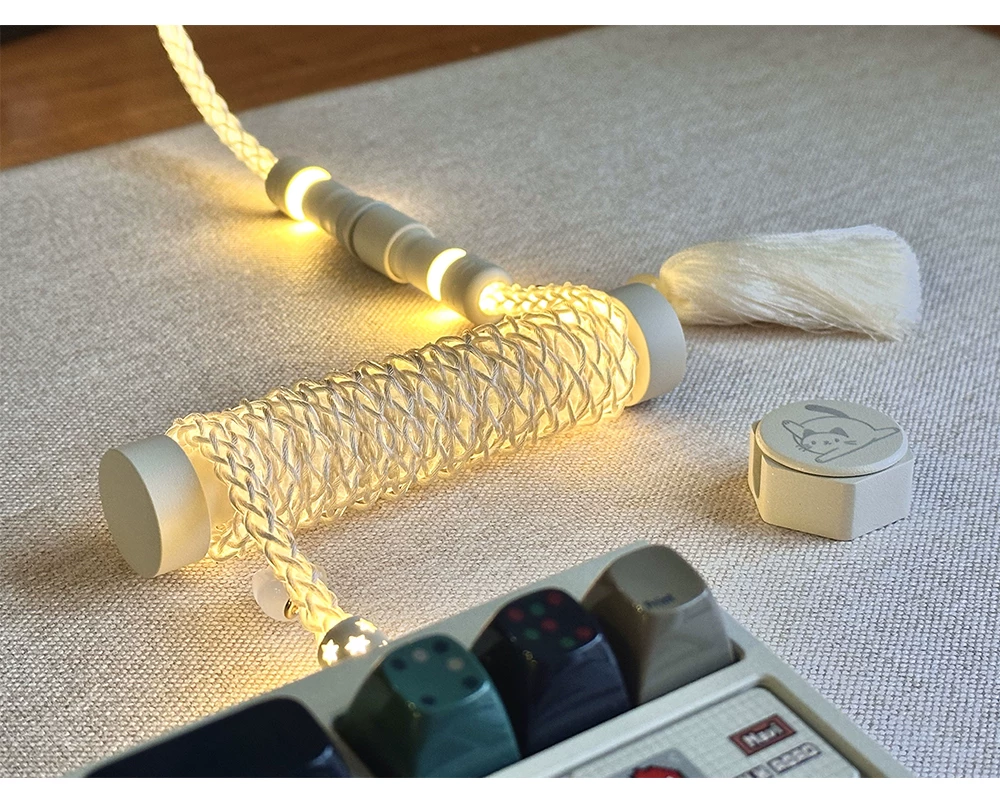 [In Stock] Lazy Cat USB-C RGB Aviator Handmade Coiled Cable