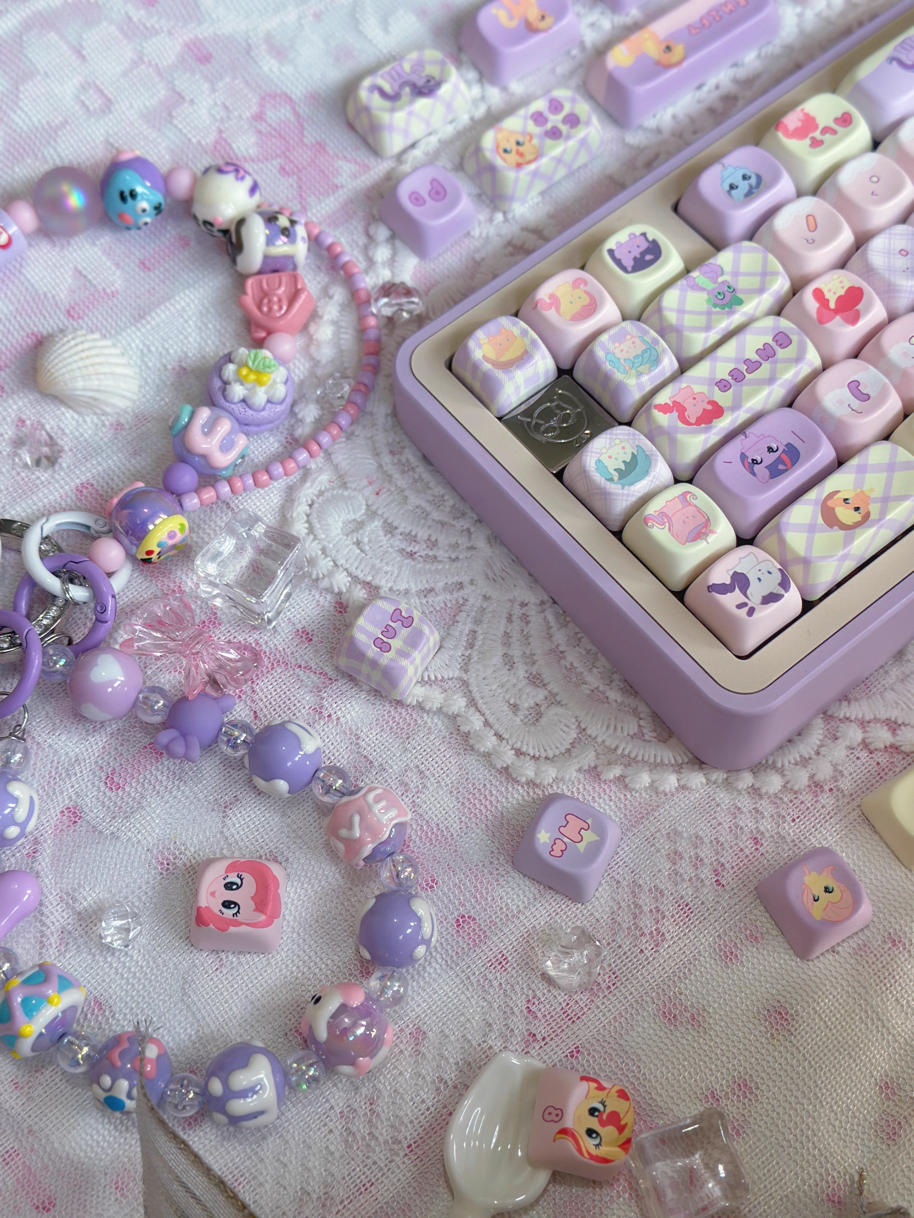 [In Stock] My Little Pony Dye Sublimation PBT MOA Profile Keycaps