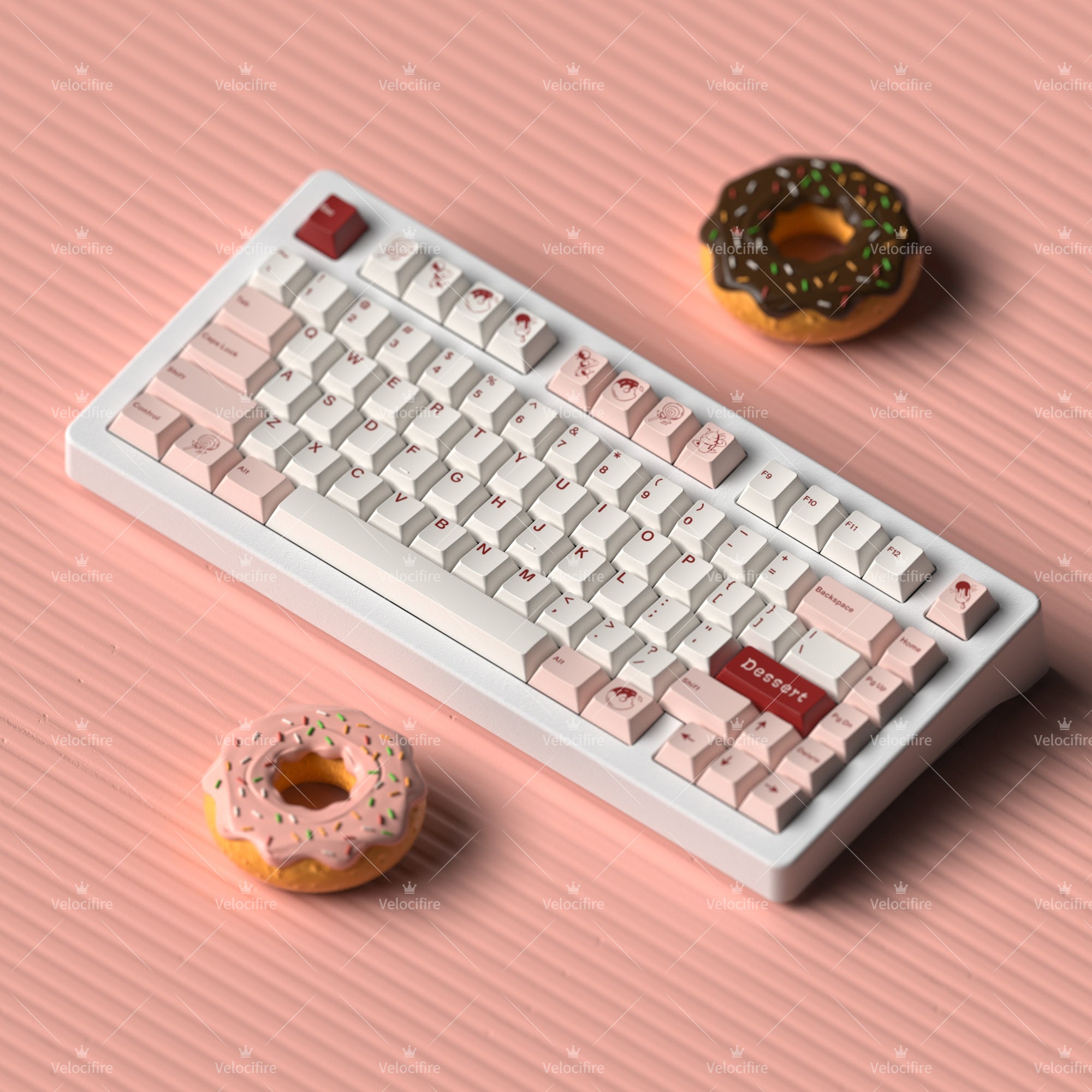 [In Stock] Dessert Cherry Profile Dye Sublimation PBT Keycaps