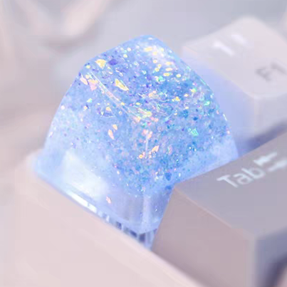 [In Stock] Translucent Glitter Dream Artisan Keycaps