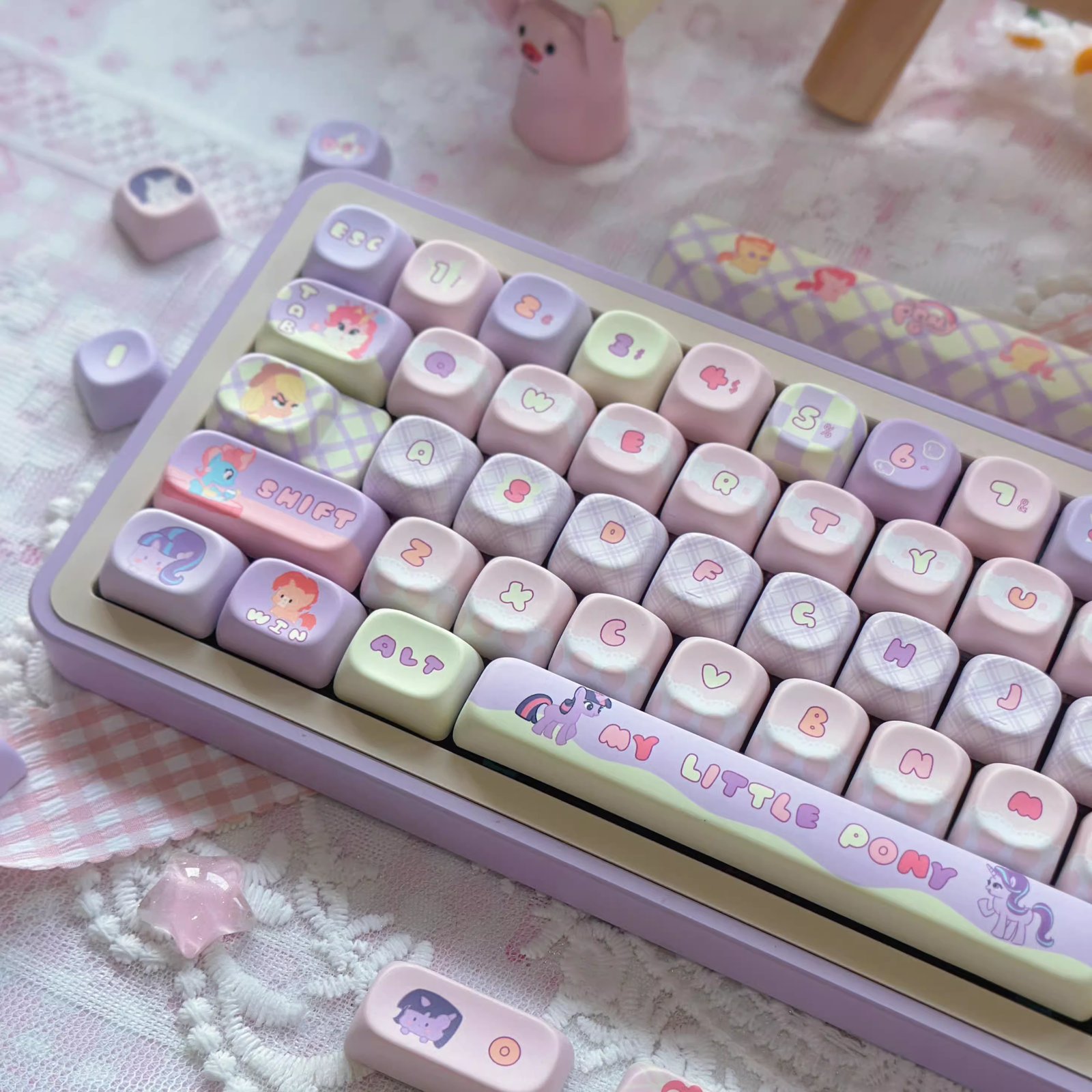 [In Stock] My Little Pony Dye Sublimation PBT MOA Profile Keycaps