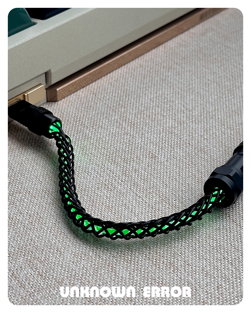 [In Stock] D06 Double Badge USB-C RGB Aviator Handmade Coiled Cable