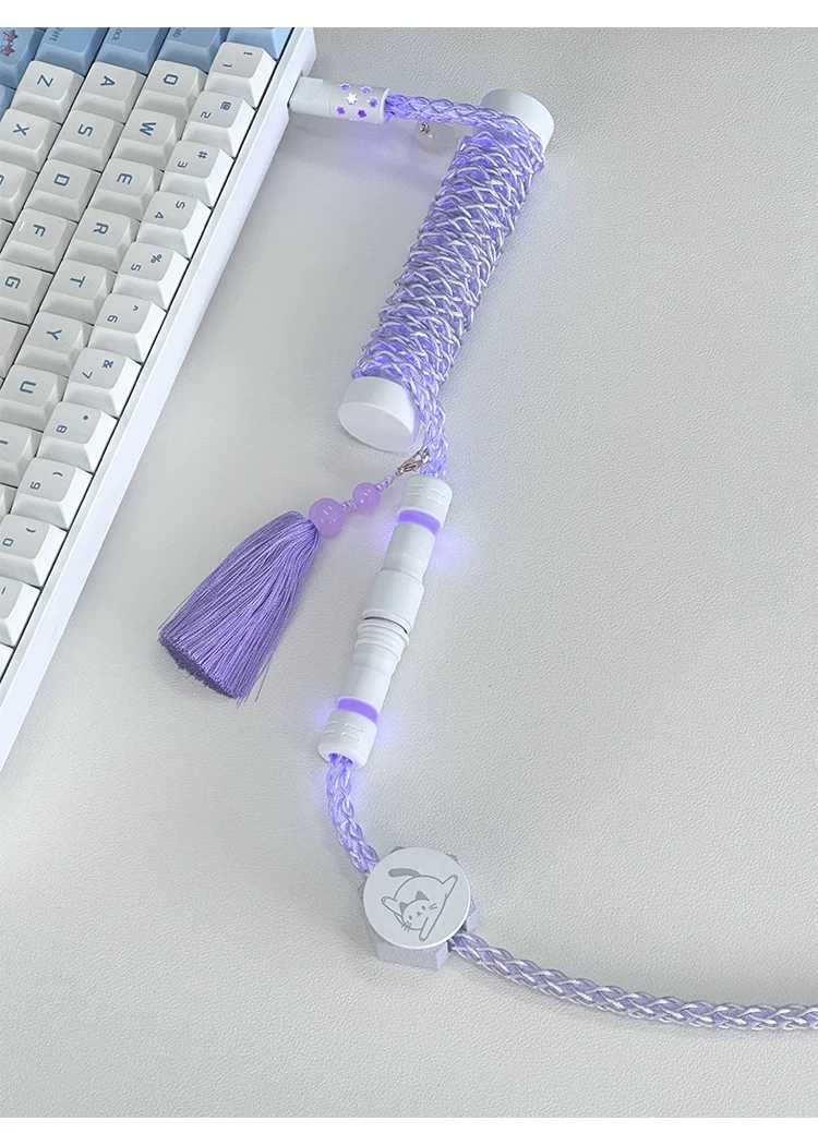 [In Stock] Lazy Cat USB-C RGB Aviator Handmade Coiled Cable