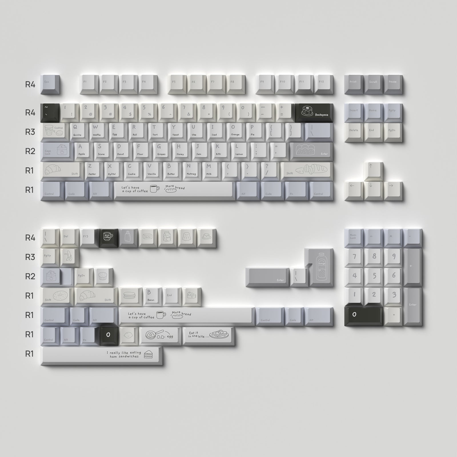 [In Stock] Baking Diary  Cherry Profile Dye Sublimation PBT Keycaps