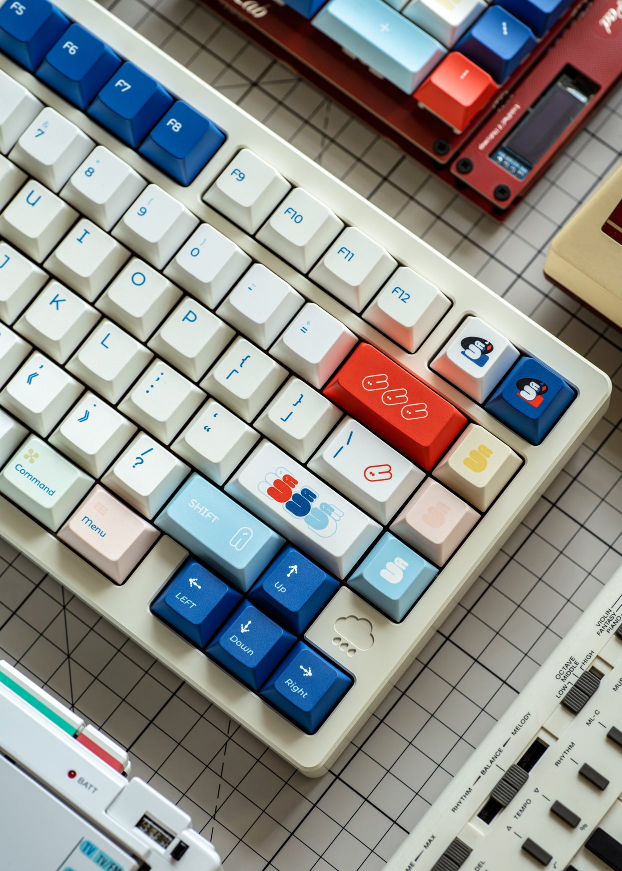 [In Stock] White Rabbit Dye Sublimation PBT Cherry Profile Keycaps