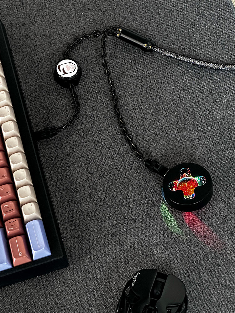 [In Stock] D27 One-to-two dual 8K gaming cable integrated aviation plug cable magnetic switch keyboard cable