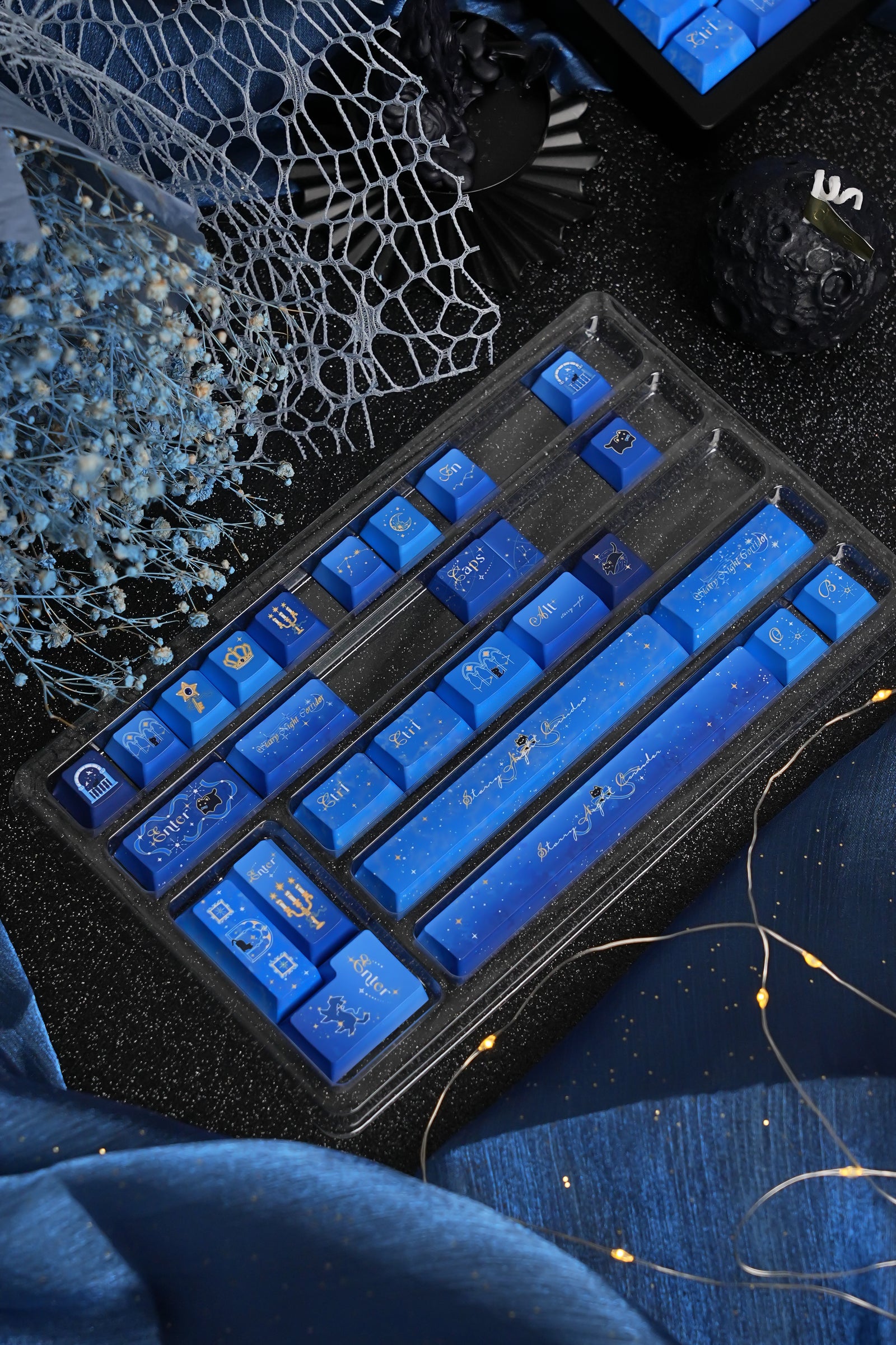 [In Stock] Starry Night Corridor PBT Cherry Keycaps