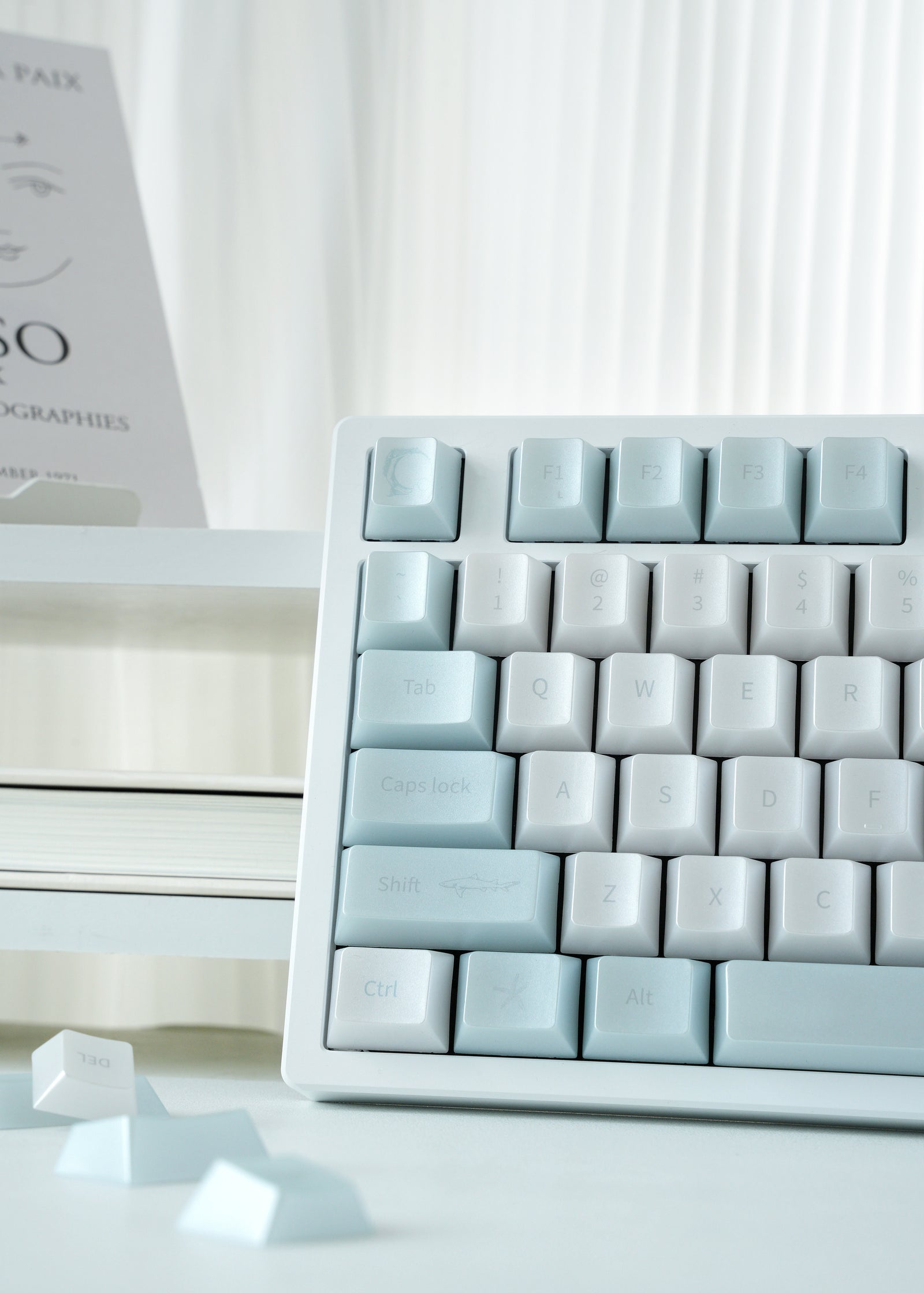 [In Stock] Glass Sea Pearlescent Translucent Dye Sublimation PC Cherry Profile Keycaps