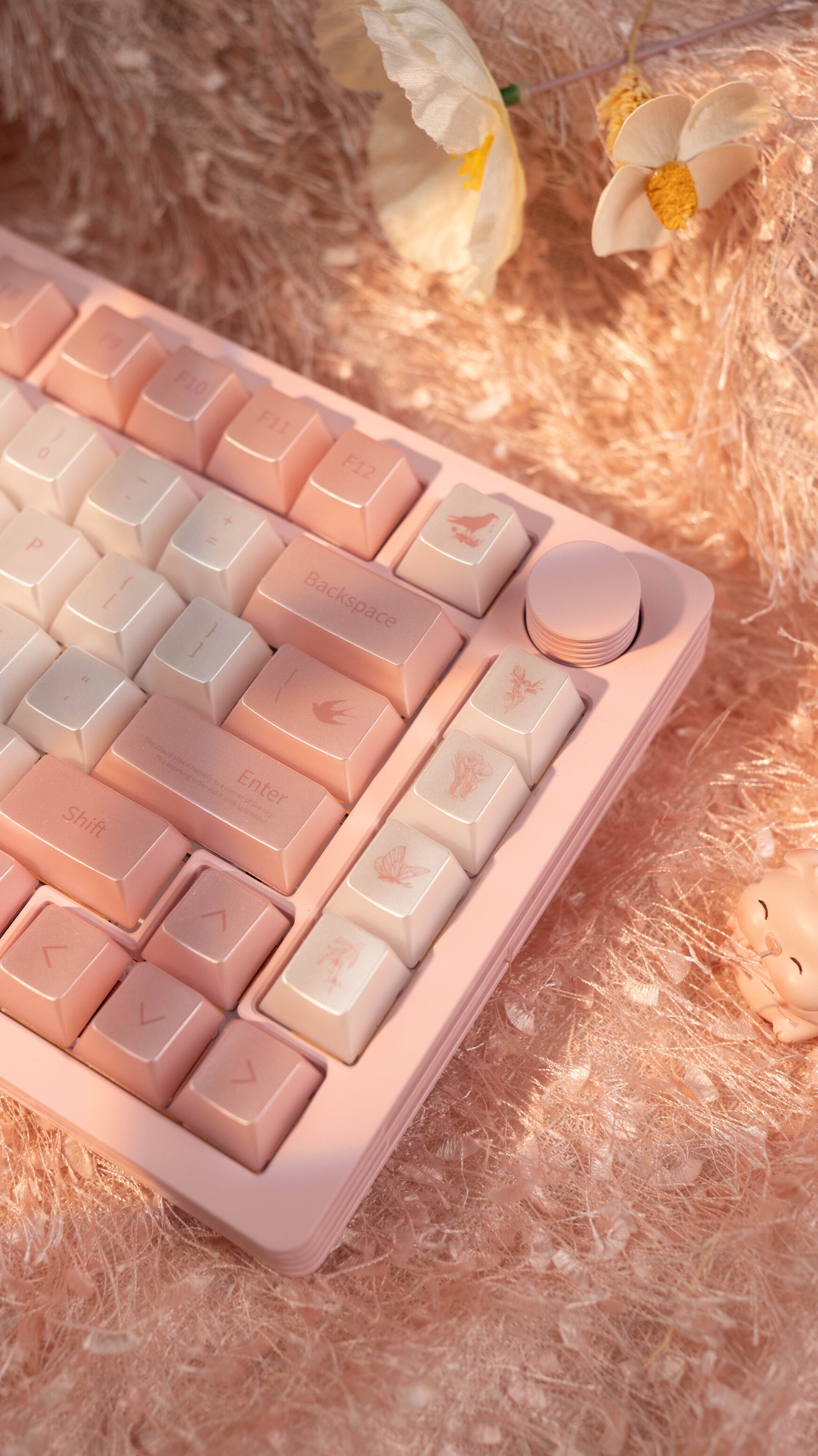 [In Stock] Hane Collection Pearlescent Translucent Dye Sublimation PC Cherry Profile Keycaps