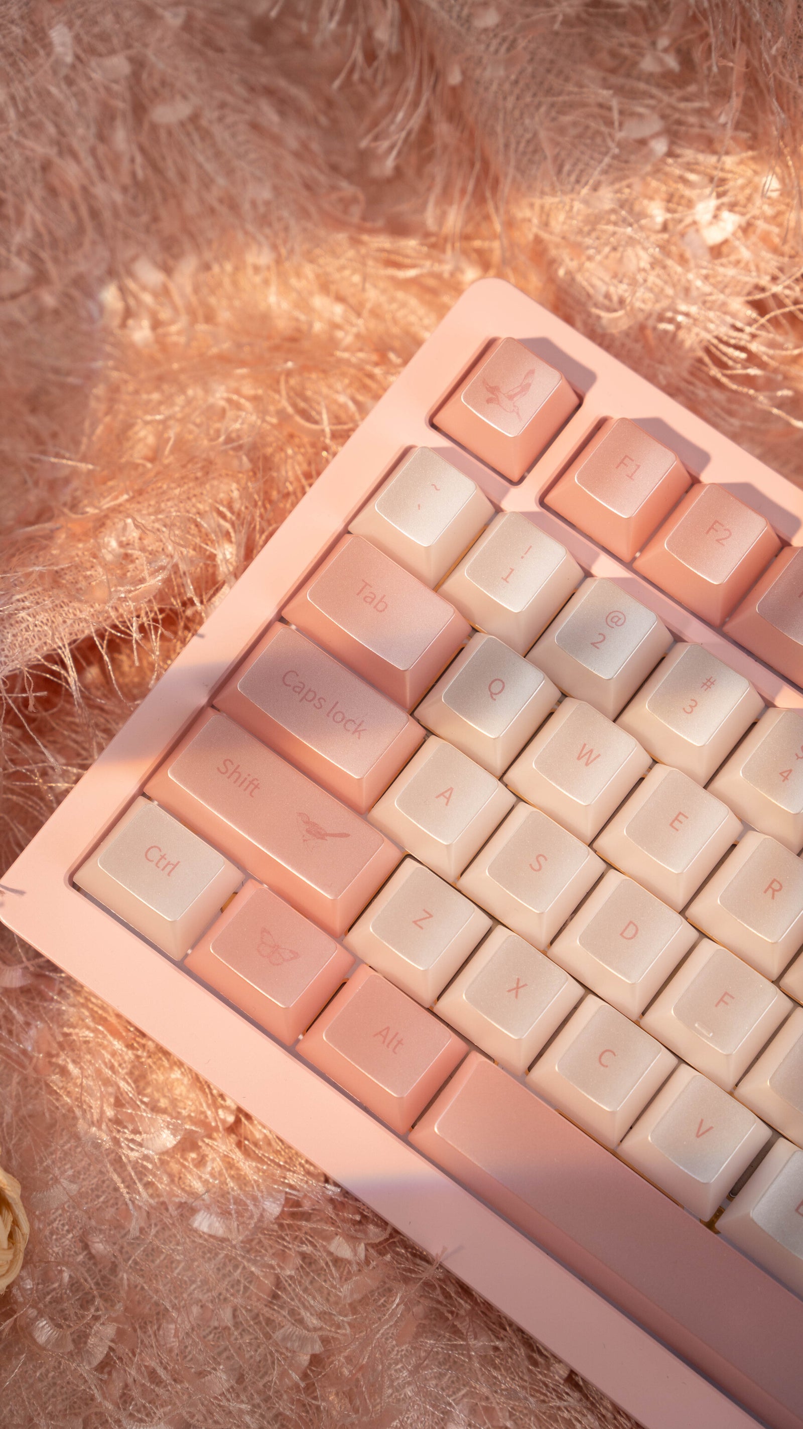 [In Stock] Hane Collection Pearlescent Translucent Dye Sublimation PC Cherry Profile Keycaps