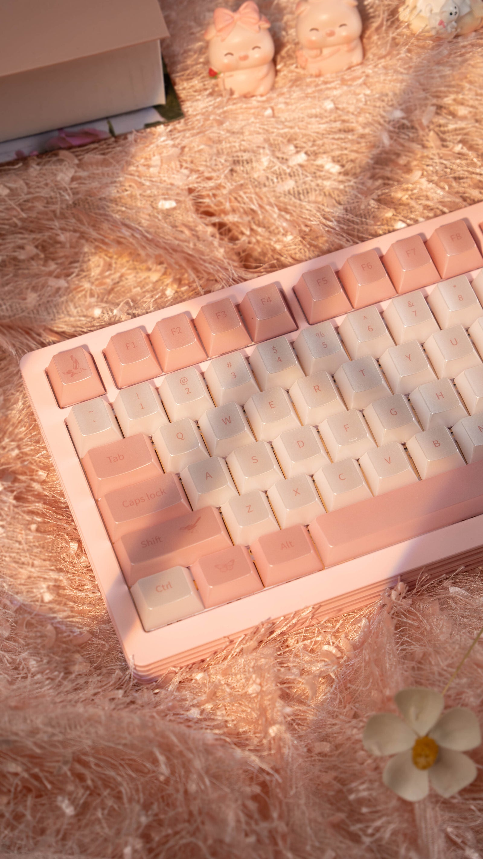[In Stock] Hane Collection Pearlescent Translucent Dye Sublimation PC Cherry Profile Keycaps