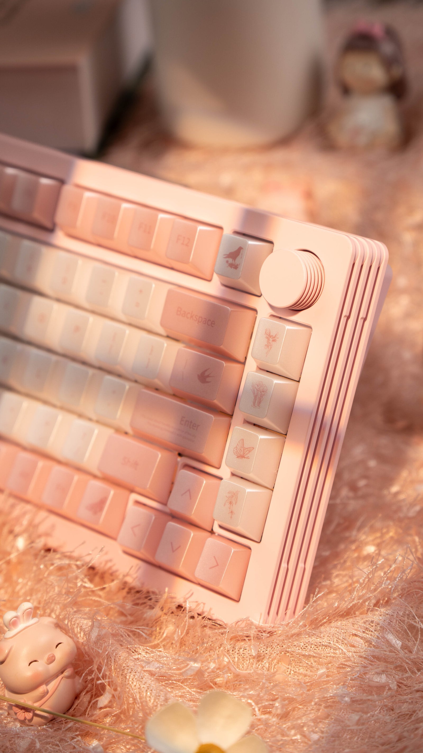 [In Stock] Hane Collection Pearlescent Translucent Dye Sublimation PC Cherry Profile Keycaps