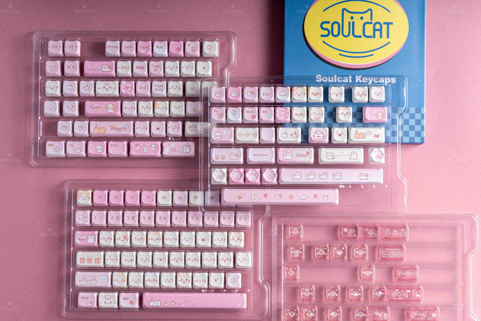 [In Stock] Pixel Meow Dye Sublimation PBT MOA Profile Keycaps