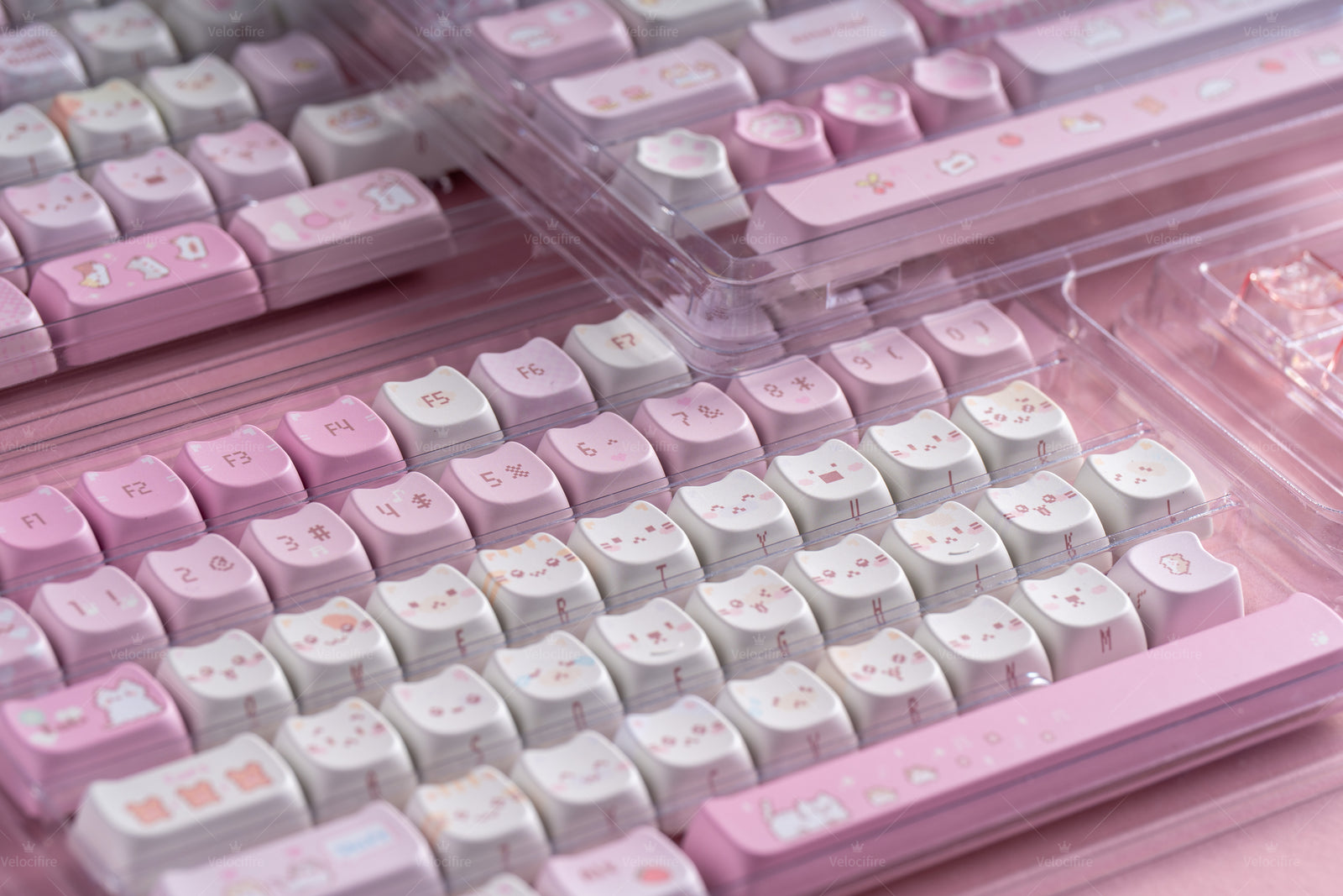 [In Stock] Pixel Meow Dye Sublimation PBT MOA Profile Keycaps