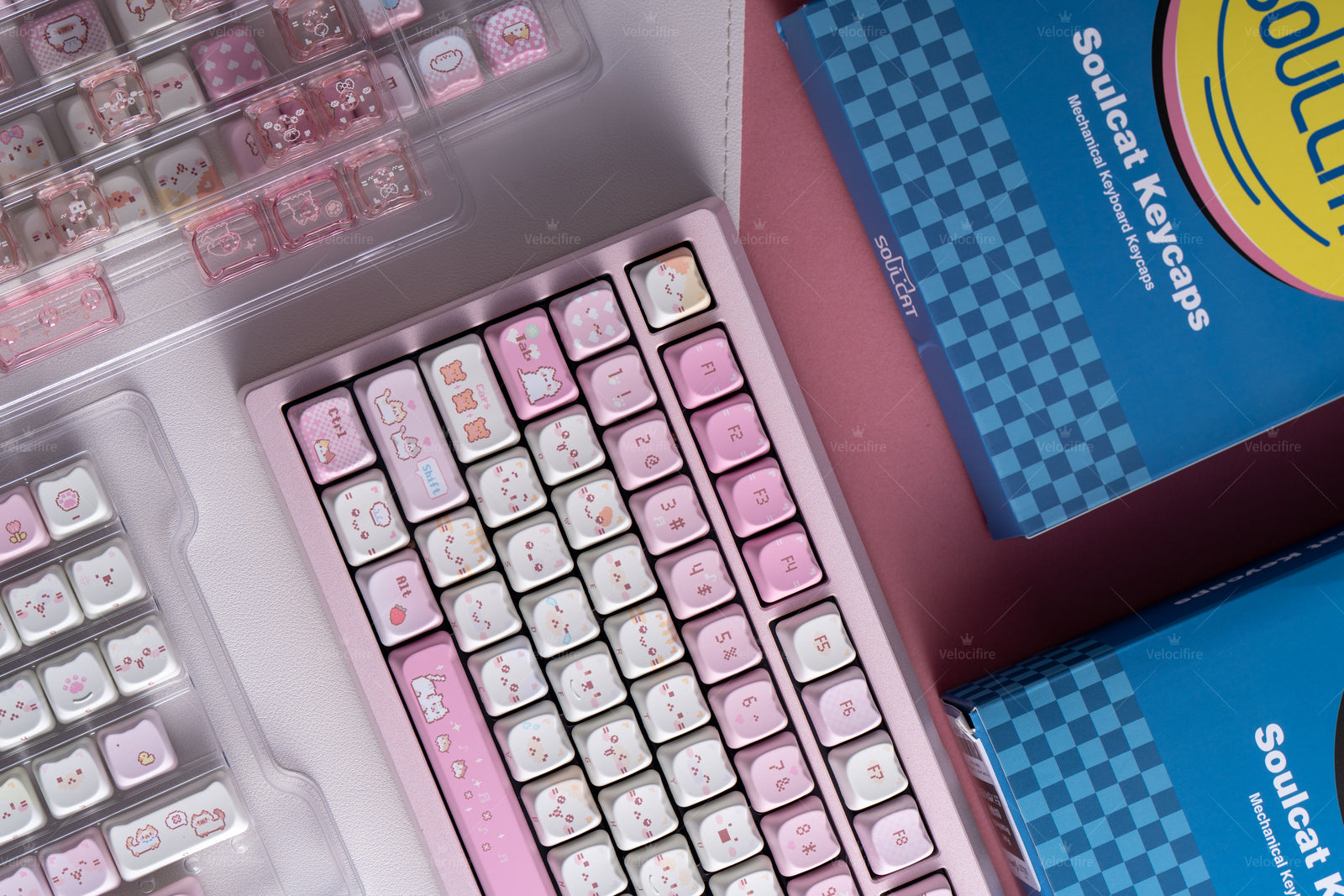 [In Stock] Pixel Meow Dye Sublimation PBT MOA Profile Keycaps