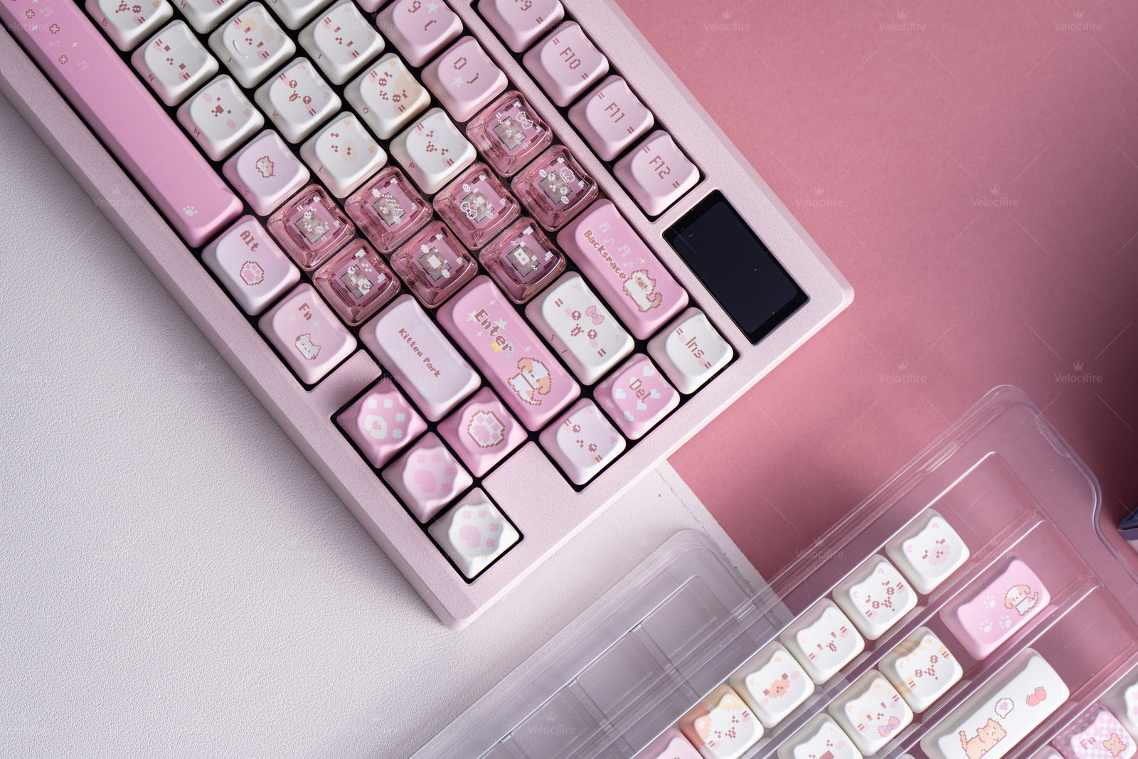 [In Stock] Pixel Meow Dye Sublimation PBT MOA Profile Keycaps