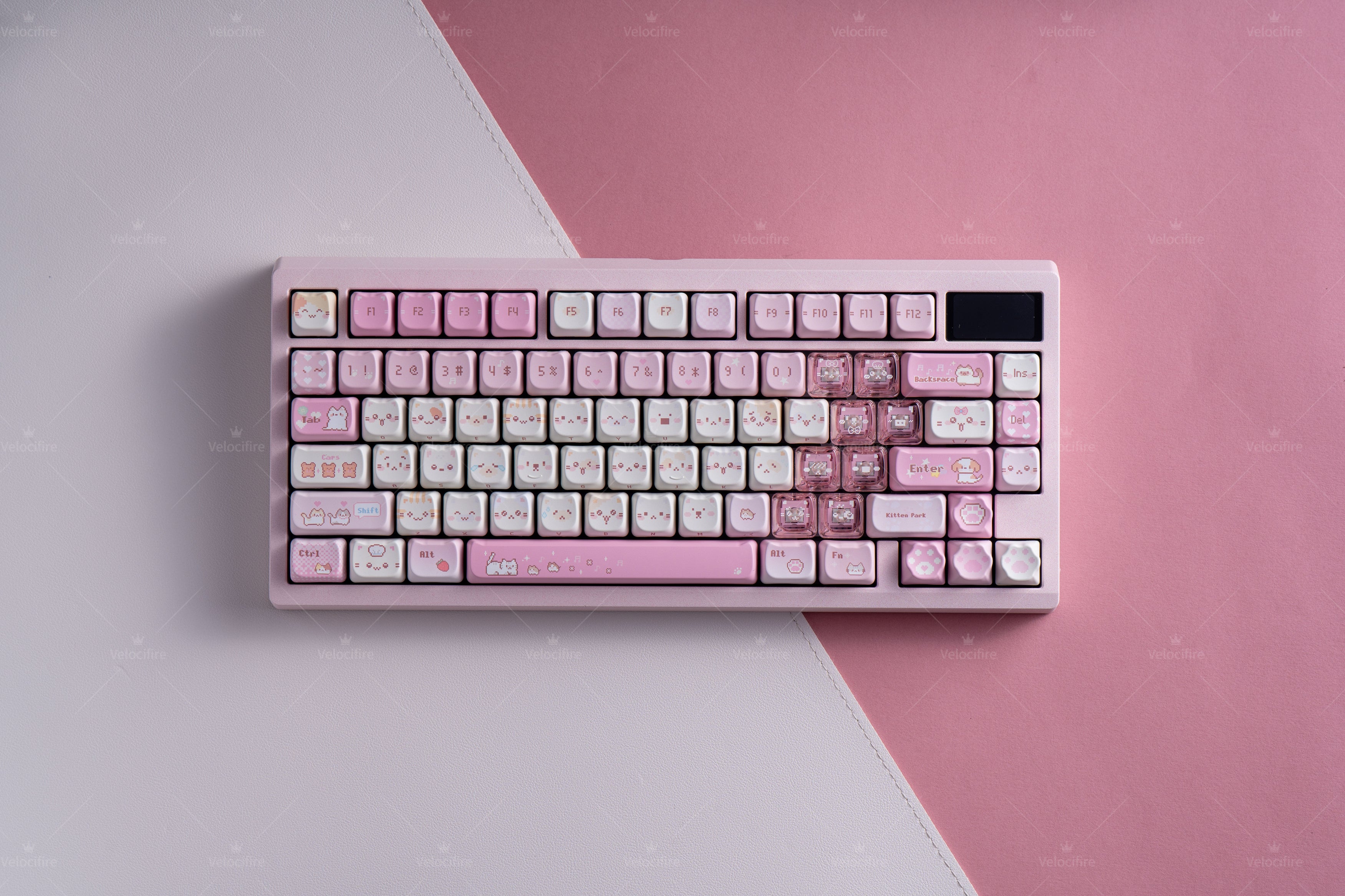 [In Stock] Pixel Meow Dye Sublimation PBT MOA Profile Keycaps