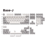 [In Stock] JKDK Light Gray-White Piano Piece PBT Dye Sublimation, Cherry Keycap