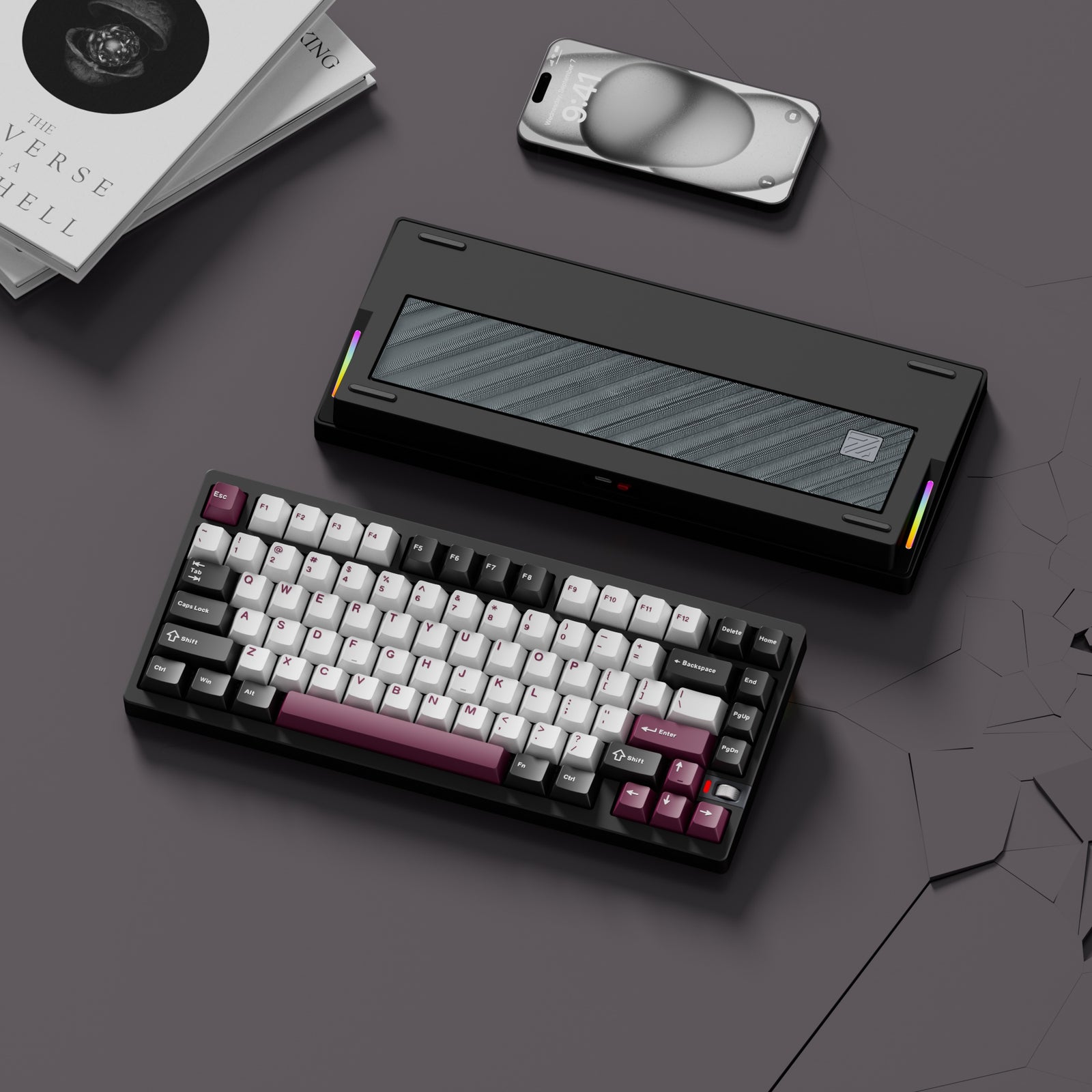 [In Stock]WEIKAV NUT75 Aluminum Alloy Mechanical Keyboard, 3-Mode Connection (Wired/2.4G/Bluetooth)