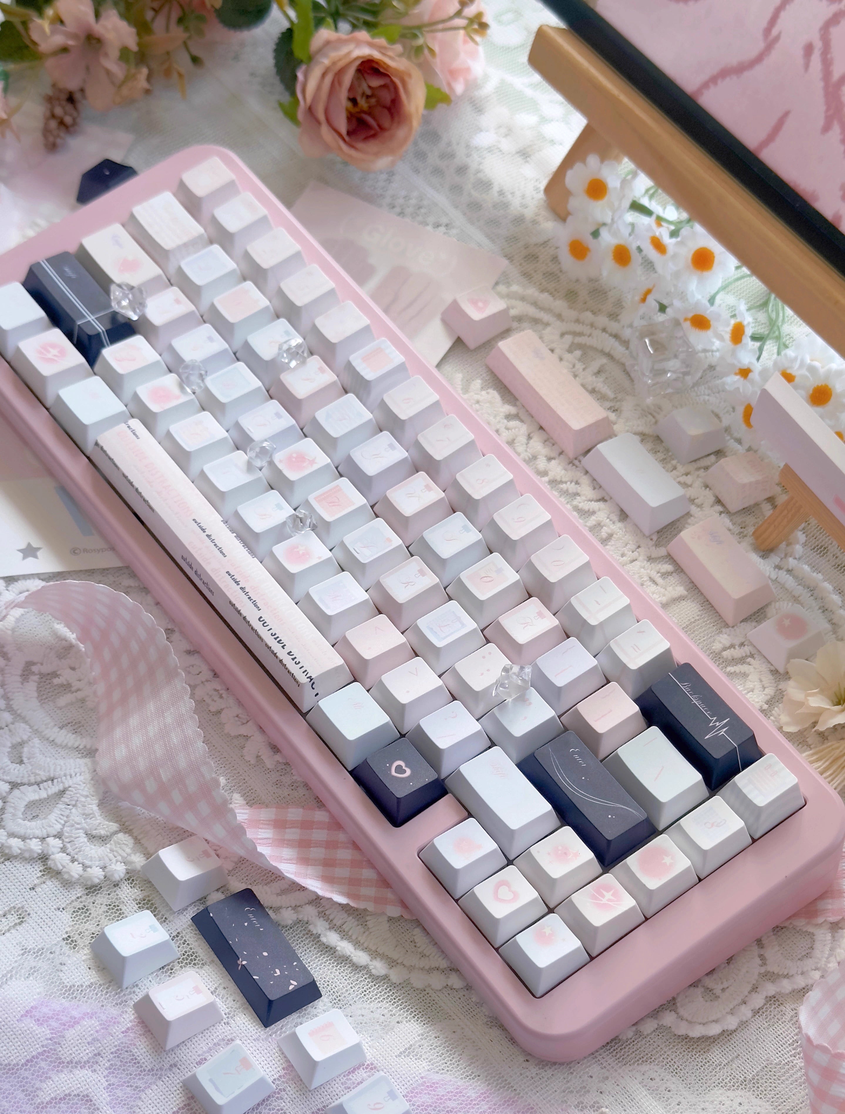 [In Stock] Wish Sticky Notes Dye Sublimation PBT Cherry Profile Keycaps