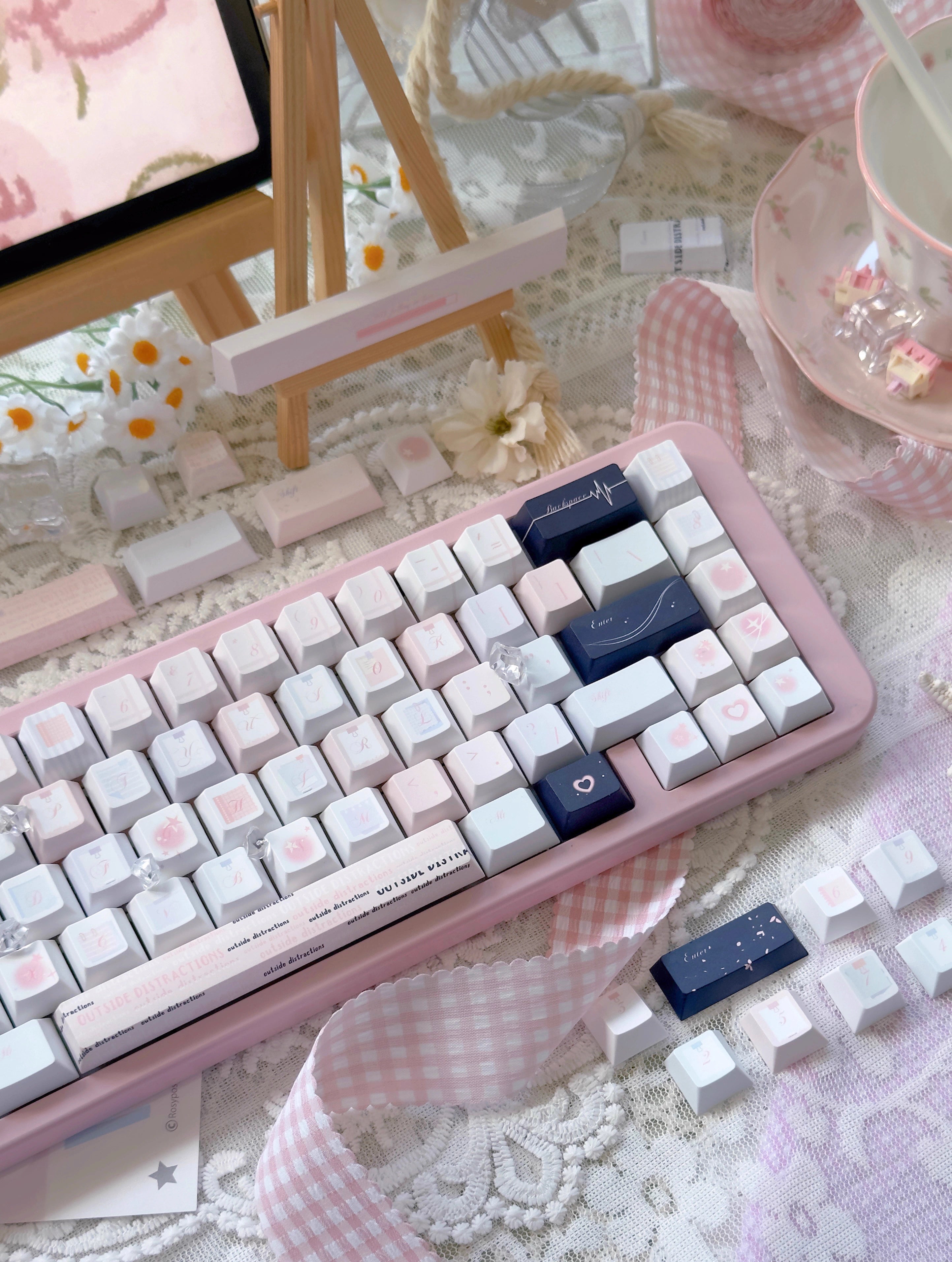 [In Stock] Wish Sticky Notes Dye Sublimation PBT Cherry Profile Keycaps