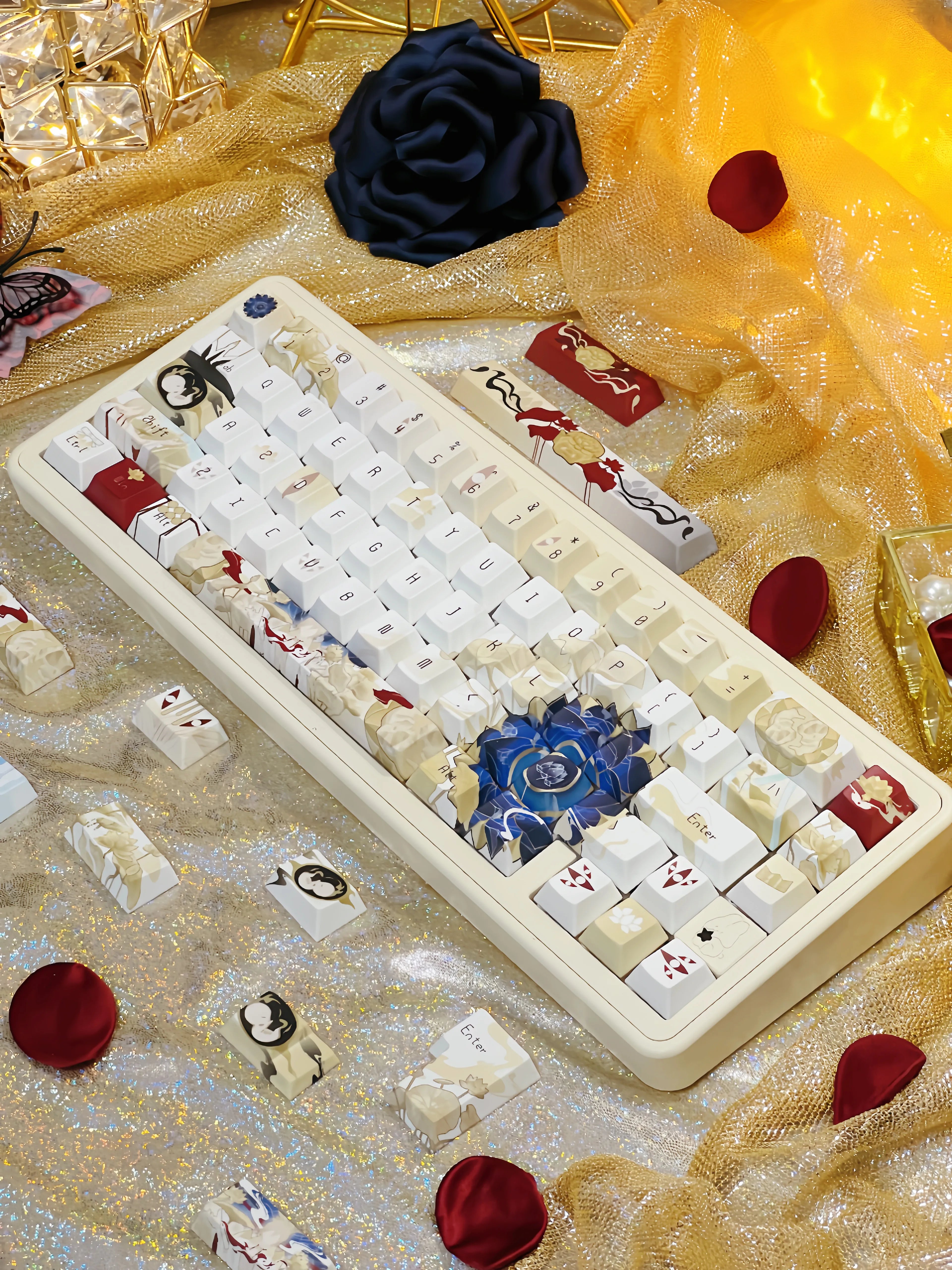 [In Stock] Onmyoji-Taishakuten Cherry Profile Dye Sublimation PBT Keycaps