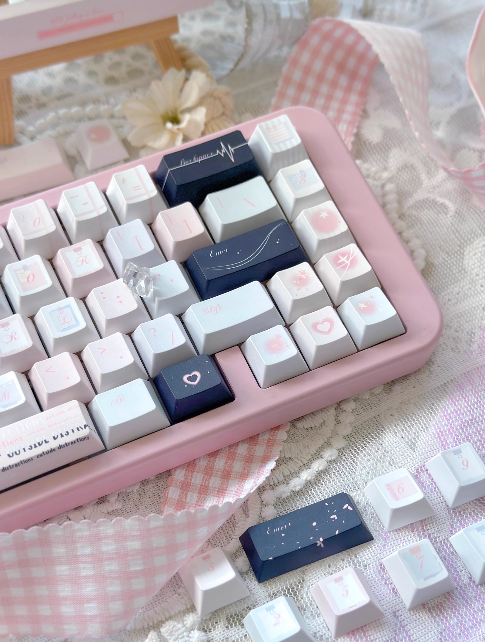 [In Stock] Wish Sticky Notes Dye Sublimation PBT Cherry Profile Keycaps