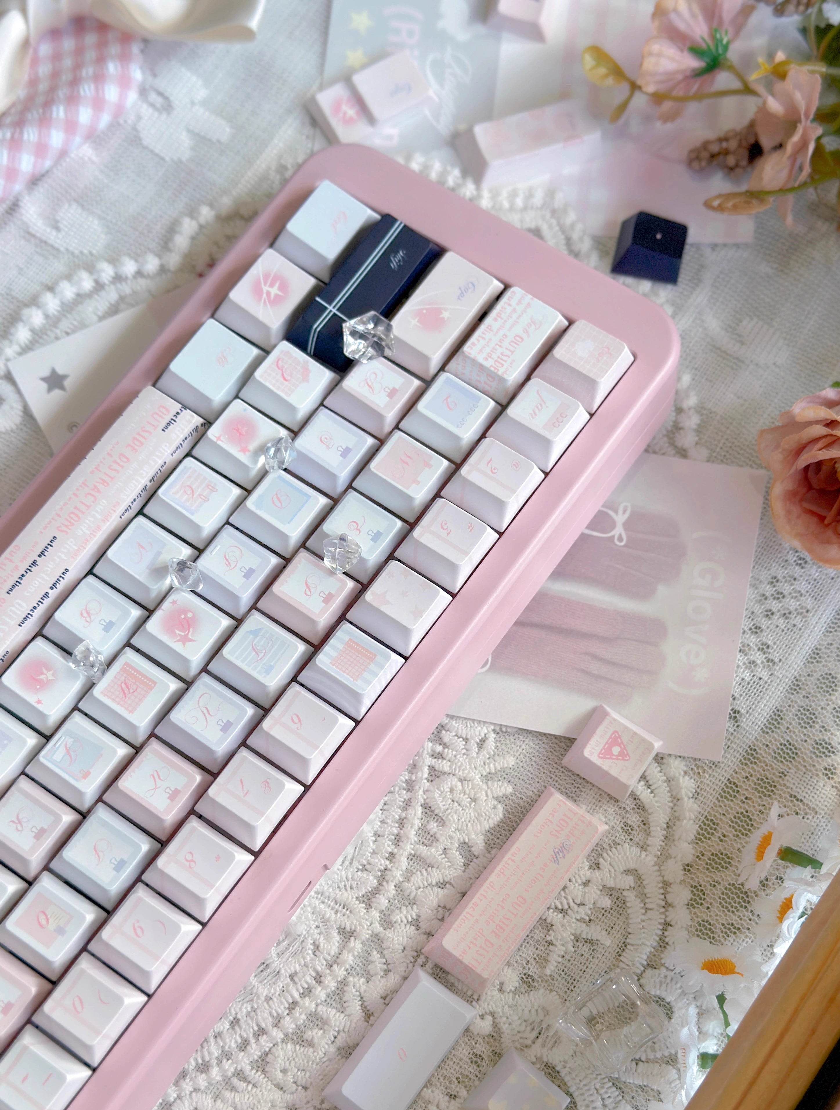 [In Stock] Wish Sticky Notes Dye Sublimation PBT Cherry Profile Keycaps
