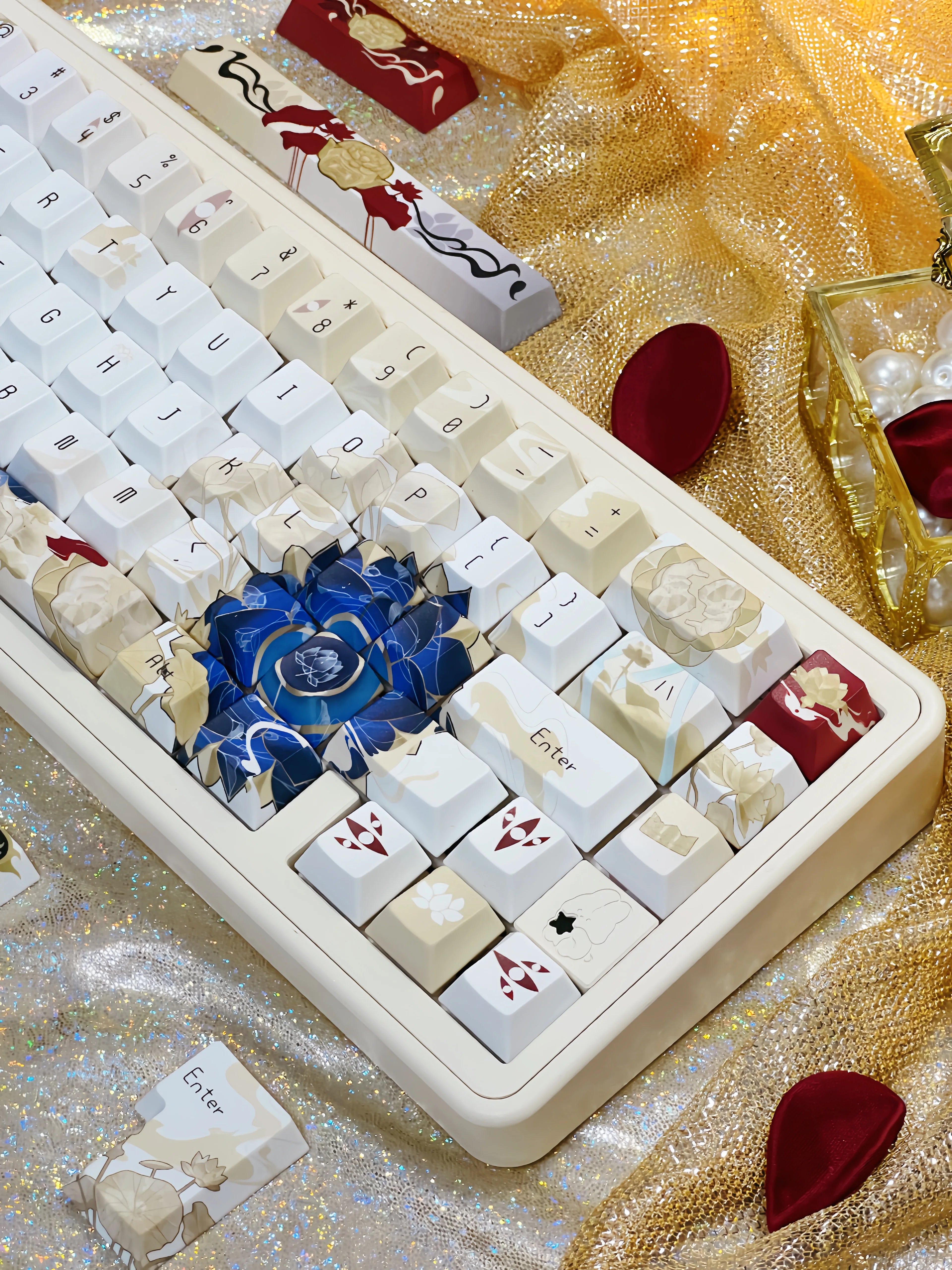[In Stock] Onmyoji-Taishakuten Cherry Profile Dye Sublimation PBT Keycaps