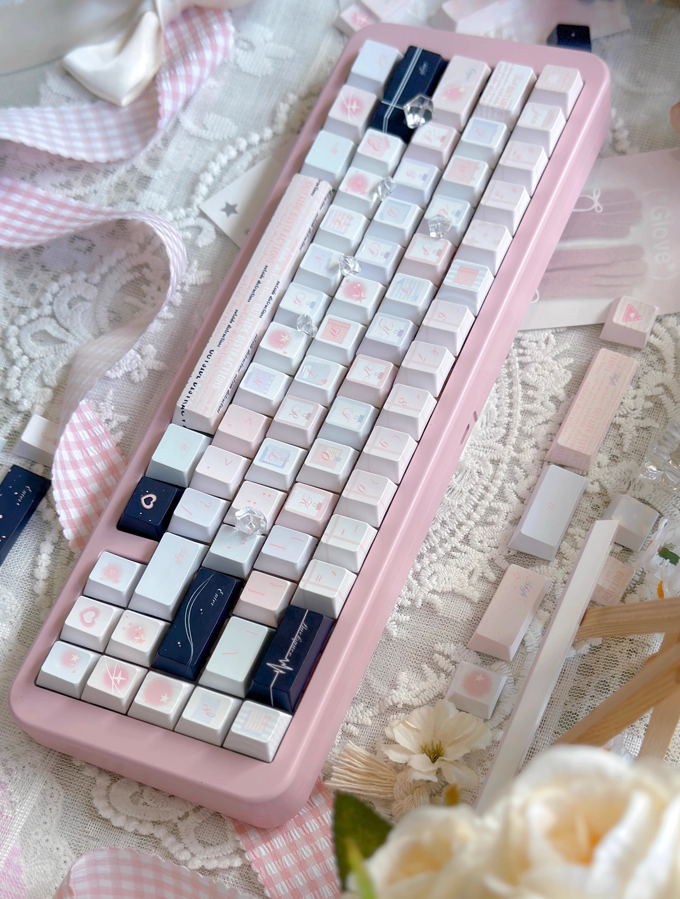 [In Stock] Wish Sticky Notes Dye Sublimation PBT Cherry Profile Keycaps