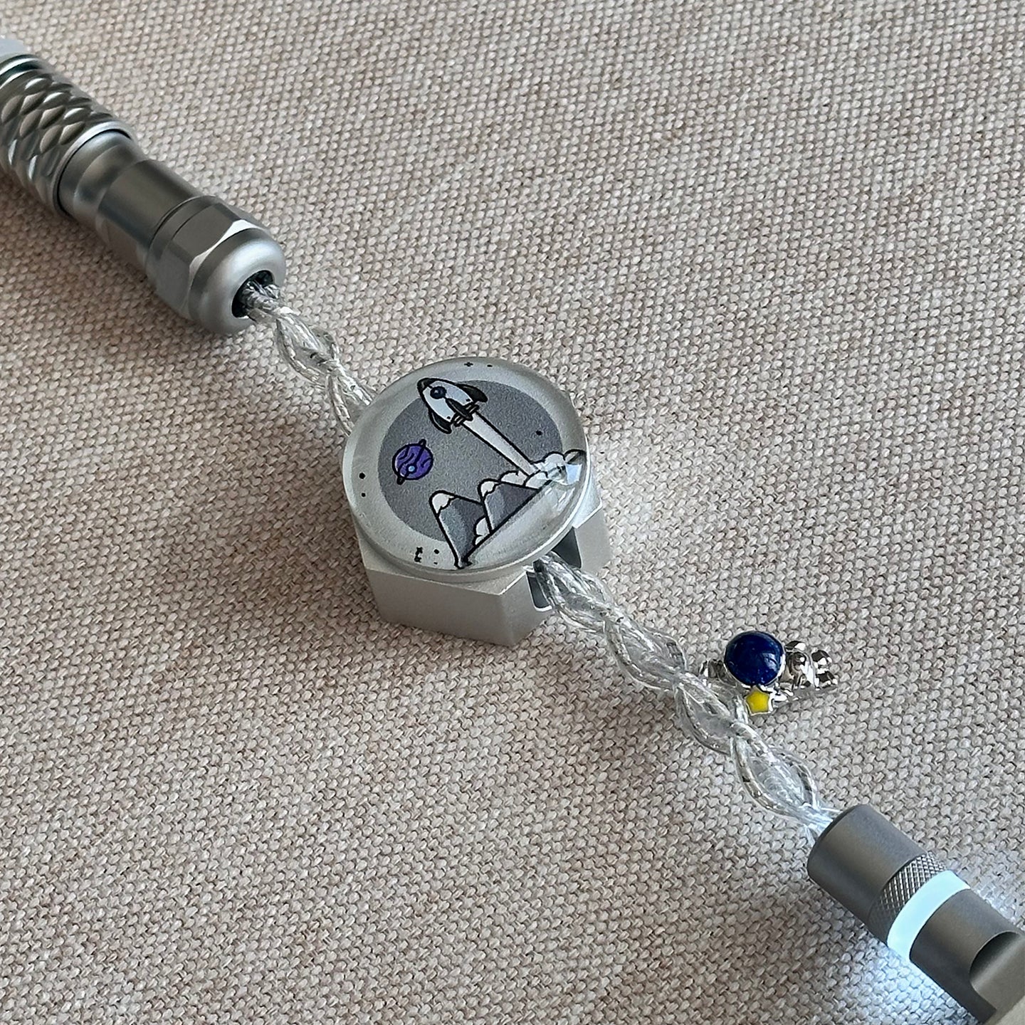 [In Stock] Astronaut Single Crystal Copper Four-Strand Aviation Plug Cable C-Port with Light Data Transmission Cable