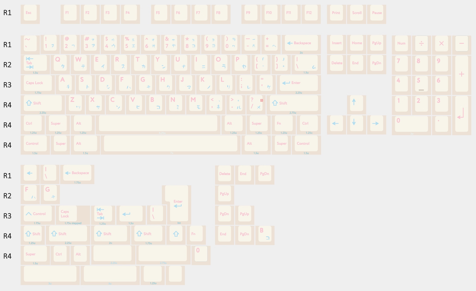 [In Stock] Natsu Matsuri Cherry Profile Dye Sublimation PBT Keycaps