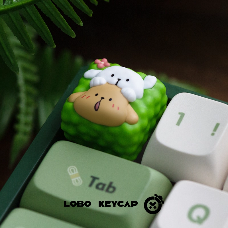 [In Stock] Maltese Puppy Life Translucent Resin Artisan Keycap