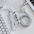 [In Stock] White Fox USB-C RGB Aviator Handmade Coiled Cable