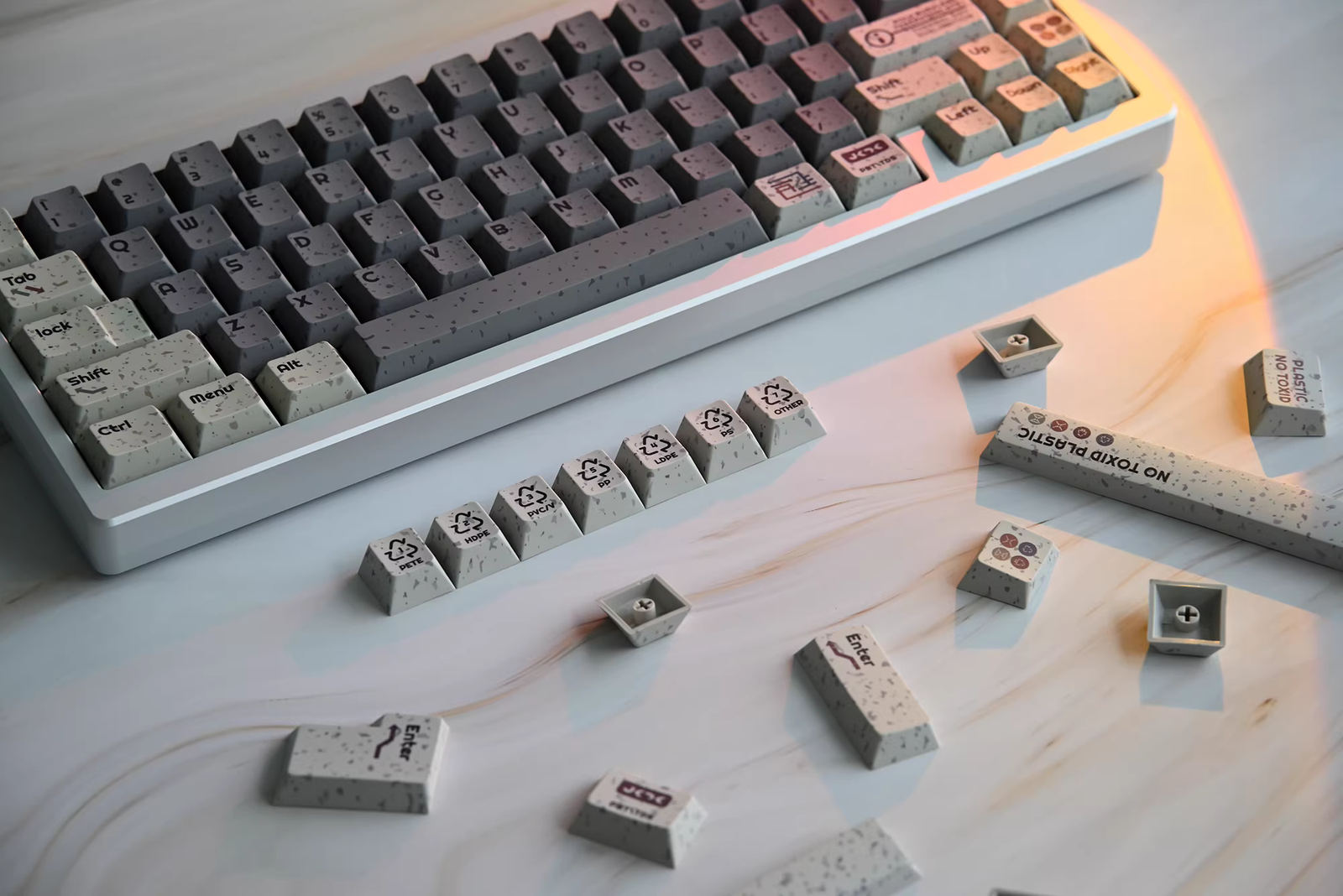 [In Stock] JKDK Regenerate Keycaps Set ,Cherry Profile ,PBT  ,Complete Set, 5-Side Dye Sublimation