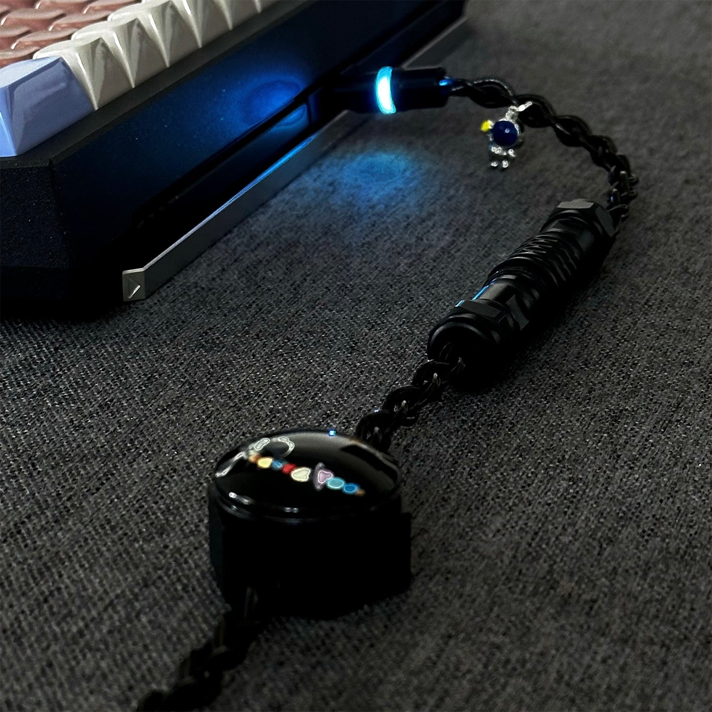 [In Stock] Astronaut Single Crystal Copper Four-Strand Aviation Plug Cable C-Port with Light Data Transmission Cable