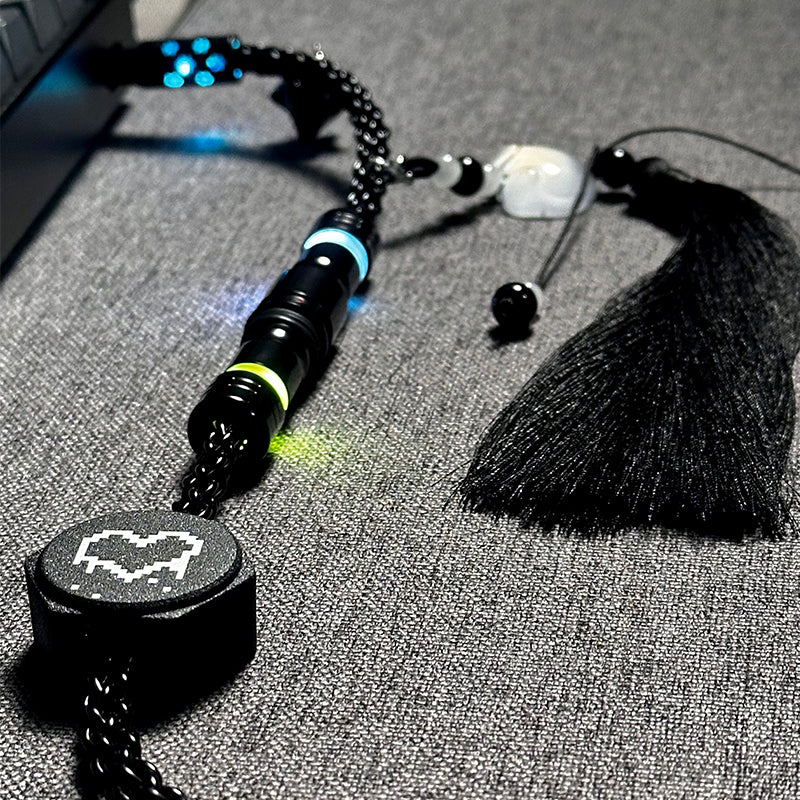 [In Stock] Ink Black USB-C RGB Aviator Handmade Coiled Cable