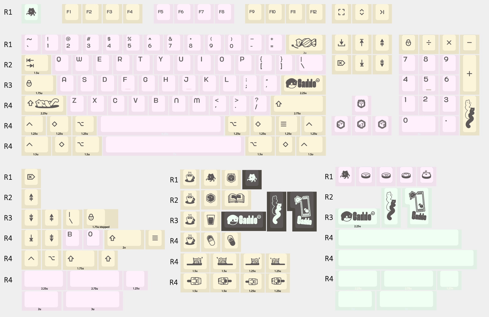 [In Stock] Caddo Cherry Profile Dye Sublimation PBT Keycaps